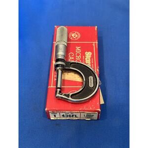 Starrett 436FL-1 Outside Micrometer Carbide Friction Thimble Lock 0.001"